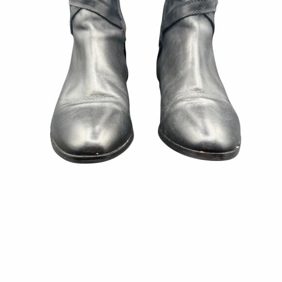 Clarks Black Leather Riding Boots Women’s 8.5M Knee High Zip Equestrian - Picture 2 of 15